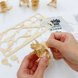 【わっふるざうるす☆トリケラトプス】組立恐竜キット 立体パズル おもちゃ 自由研究 7枚目の画像