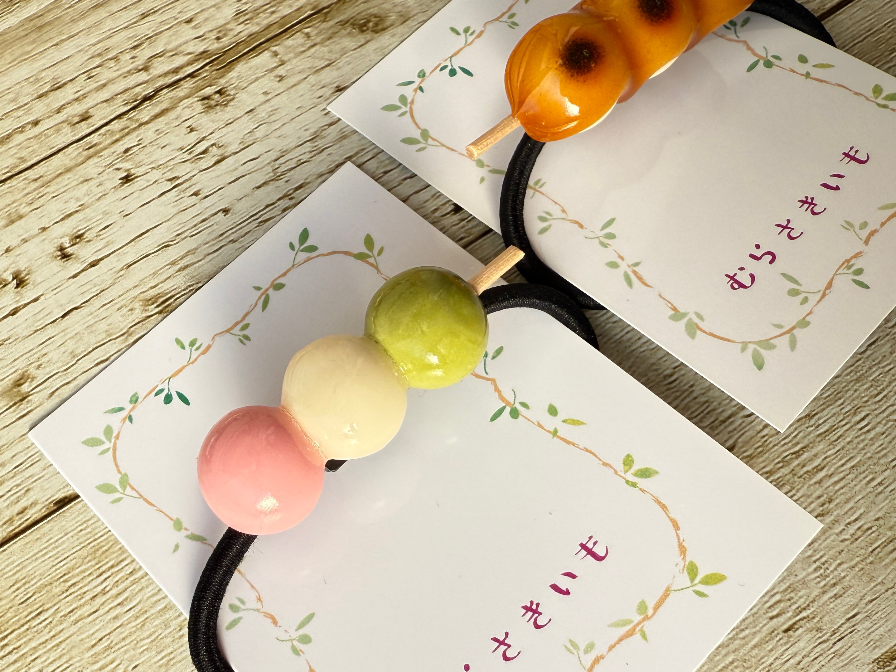 受注生産》三色団子のヘアゴム♡フェイクスイーツ ヘアゴム むらさき