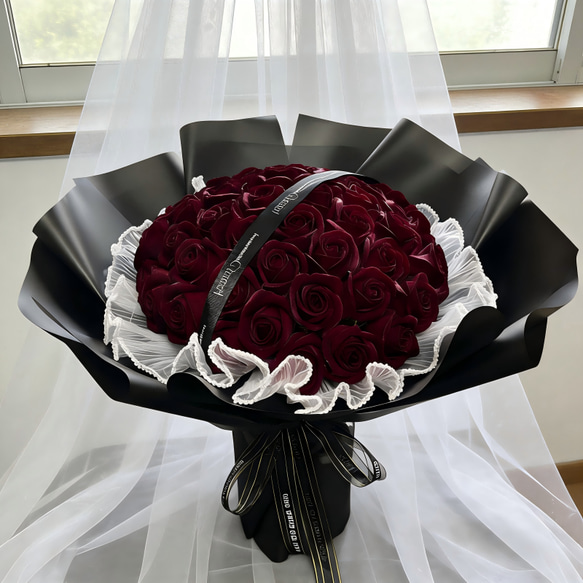 赤ソープフラワー 花束 母の日造花 花 敬老の日フラワーギフト バラ