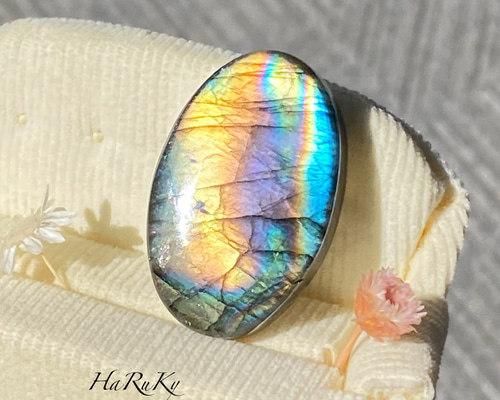 Top-Notch ヴィヴィッドマルチカラー ラブラドライト 83 天然石 天然色