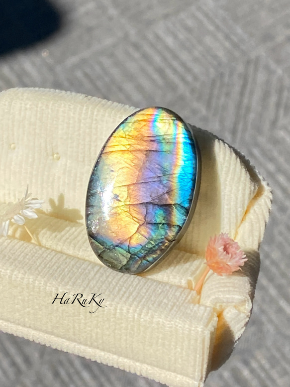 Top-Notch ヴィヴィッドマルチカラー ラブラドライト 83 天然石 天然色