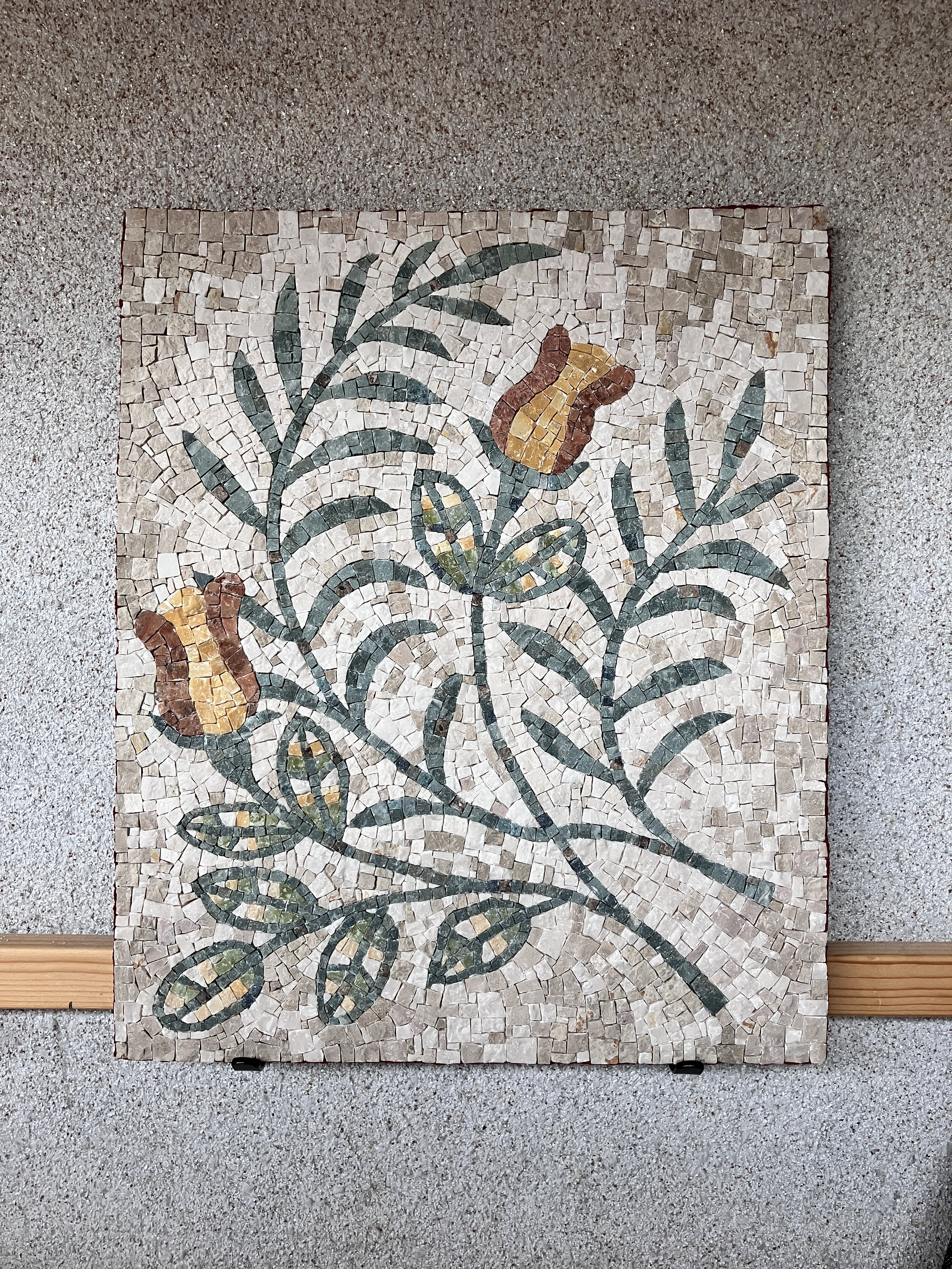 バラと植物　モザイクアート