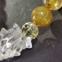 セール！まるで龍神が宿るかのような！5Aゴールドルチルクオーツ　究極のパワーブレス1点物 3枚目の画像