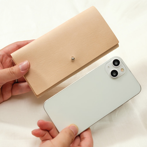 なめ　モダンブラックのスリムロングウォレット なめ モダンブラックのスリムロングウォレット なめ モダン