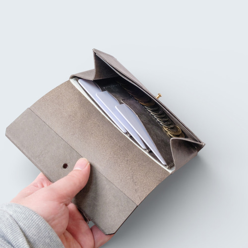 Sabrina Long｜お札と同じサイズの小さな長財布 本革 レザー財布 日本