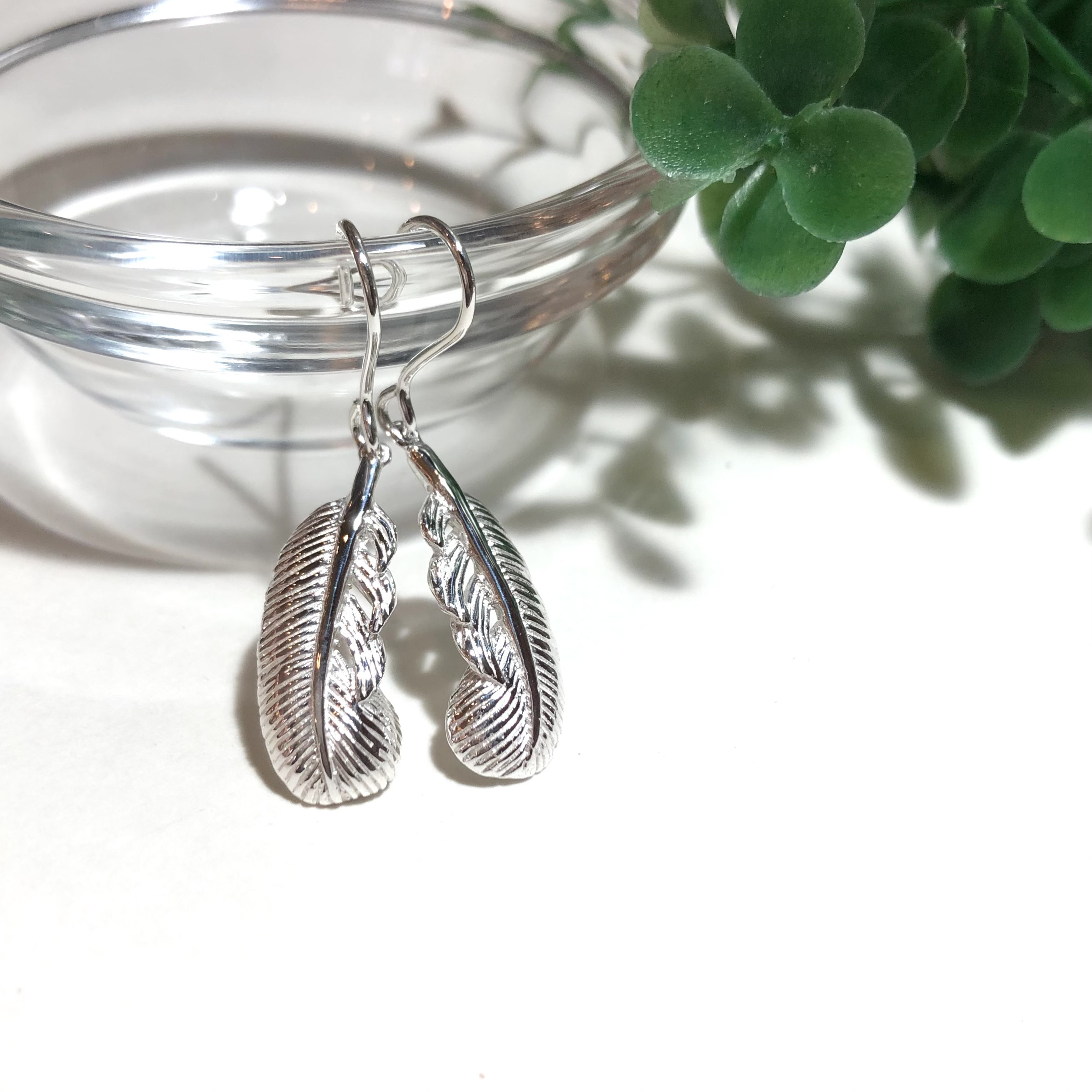 純銀製＊フェザーピアス フックタイプ