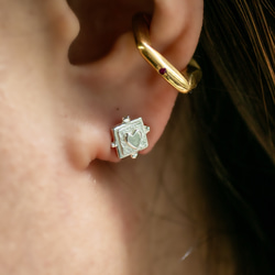 ハートの一粒ピアス❤︎heart frame pierce /送料無料 7枚目の画像