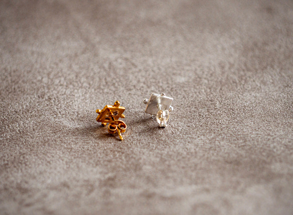 ハートの一粒ピアス❤︎heart frame pierce /送料無料 12枚目の画像