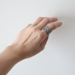 Karen silver ring / ロープ 3枚目の画像