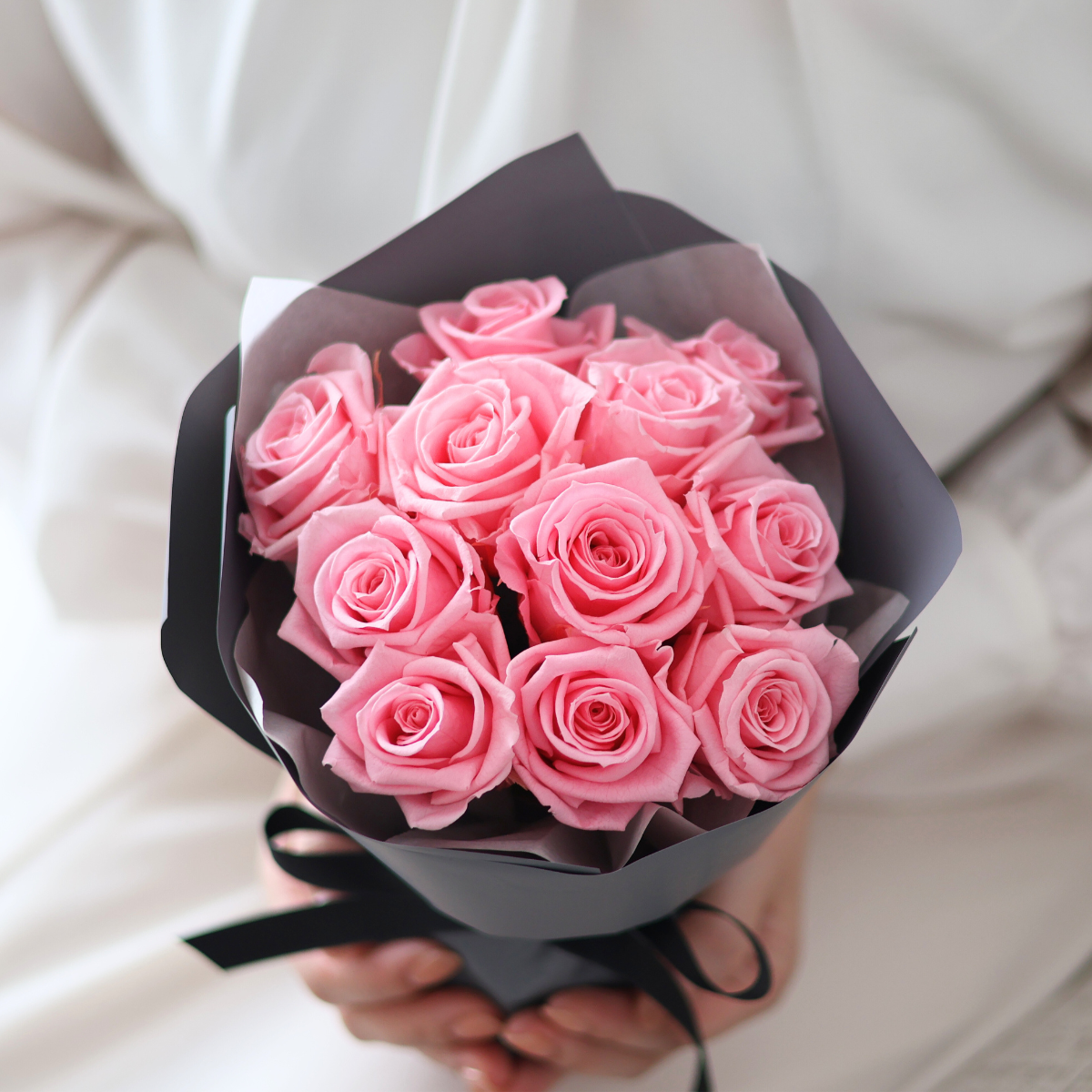 プリザーブドフラワー ギフト 花束 ブーケ バラ ピンク 11本 記念日 プロポーズ 誕生日 ホワイトデー 母の日