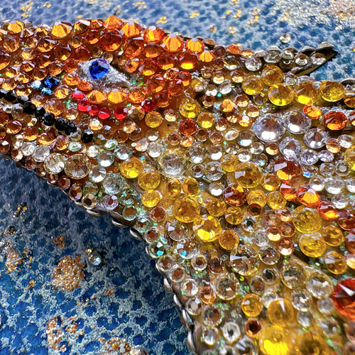 一点物原画 【煌めく未来を歩む虹色トカゲ】ヒーリングアート