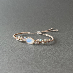 オパールのマクラメ編み 天然石ブレスレット ブレスレット shantiwala