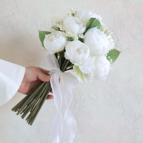 大人気！芍薬(ピオニー)ブーケ／エレガントブーケ／ホワイトブーケ