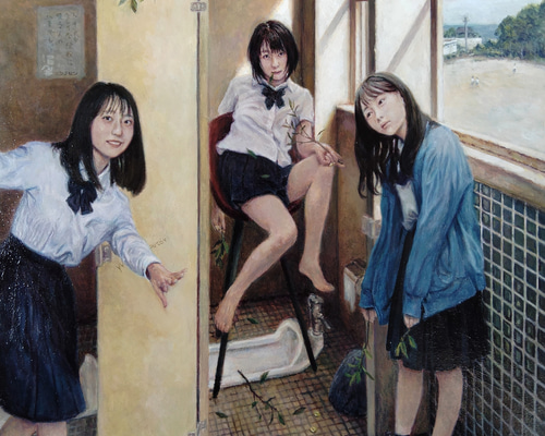 現代アート リアリズム 西野親 【しらない世界展より】 アクリル画