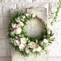 ★クリステル★三日月リース★クリスマスリース★フラワーリース★ムーンリース クリスマスを彩る針葉樹の三日月リース クリスマスリース お正月