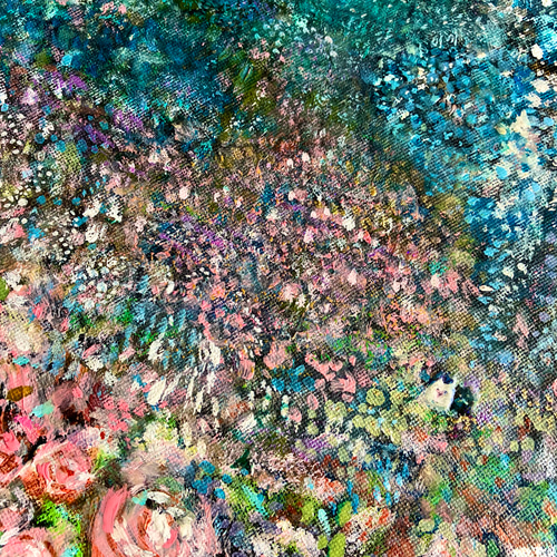 デパート 送料無料 花畑と猫 ハンドメイド 絵画 絵画 しまねこ 通販 19032541 絵画+タペストリー