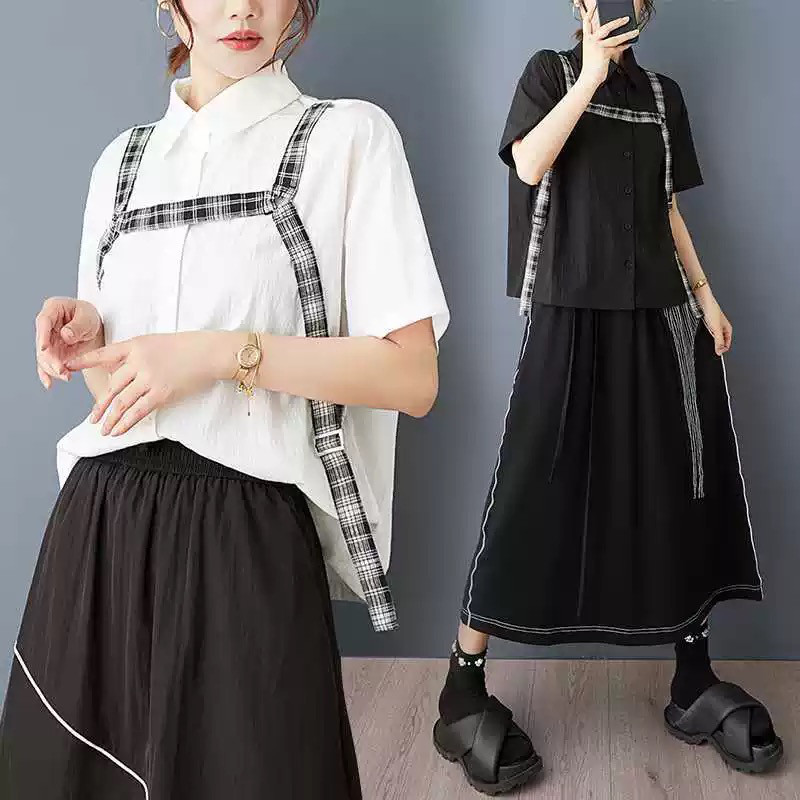 襟付きファッションシャツ