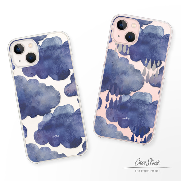 全機種対応】雲 スマホケース / GooglePixel9a / Galaxy S25 / AQUOS