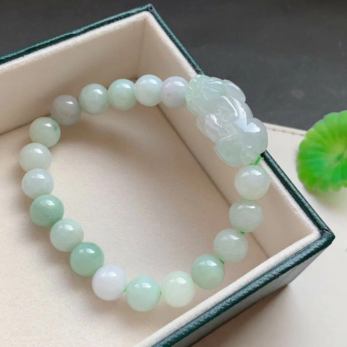 A貨 天然 翡翠 ヒスイ 本ヒスイ 貔貅様 ブレスレット ブレスレット 