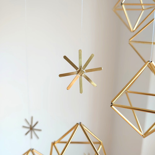 真鍮ヒンメリ＊steps+star 北欧 インテリア 雑貨 モビール モビール