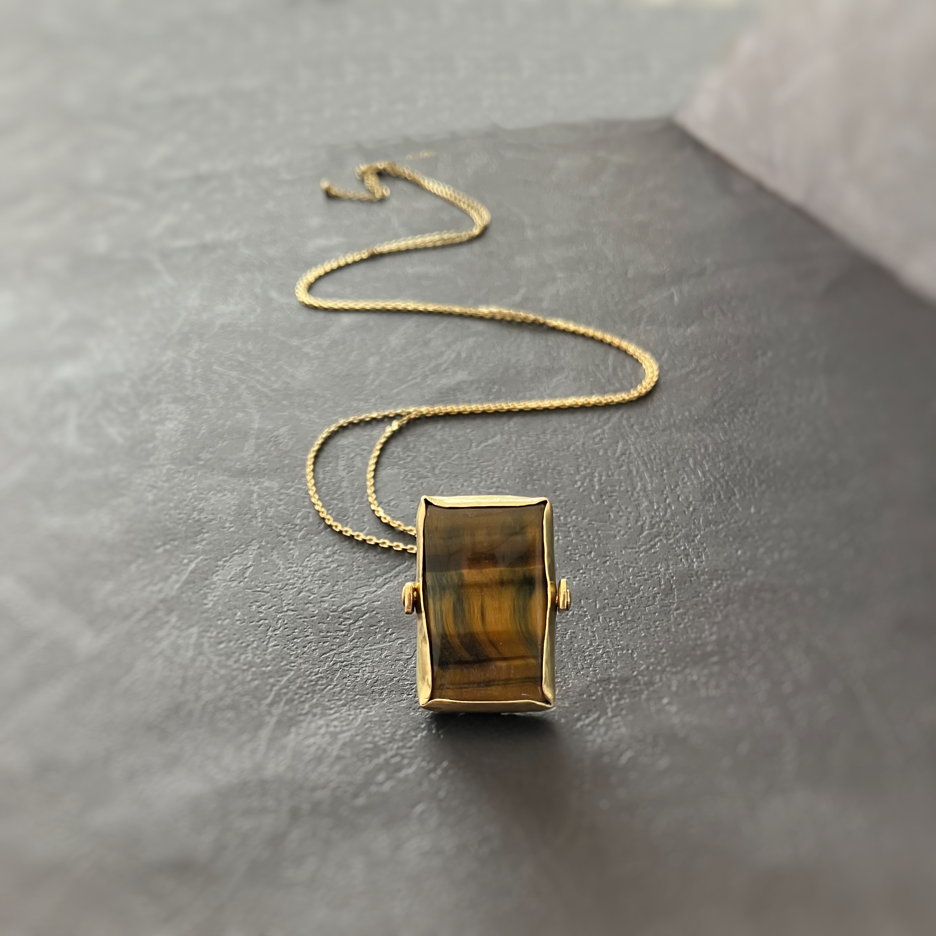 2way [タイガーアイ] ring & necklace