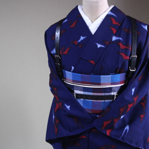 楽天市場】阿波コットンウール しじら 反物 【カーキに白黒変わり格子