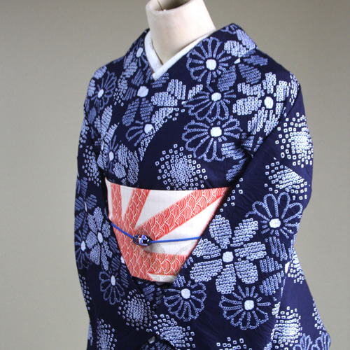 こぐま✺新品 有松鳴海絞り 仕付け トール 綿 高級浴衣 着物 A3103 こぐま✺新品 有松鳴海絞り 仕付け トール 綿 高級浴衣 着物 A3103