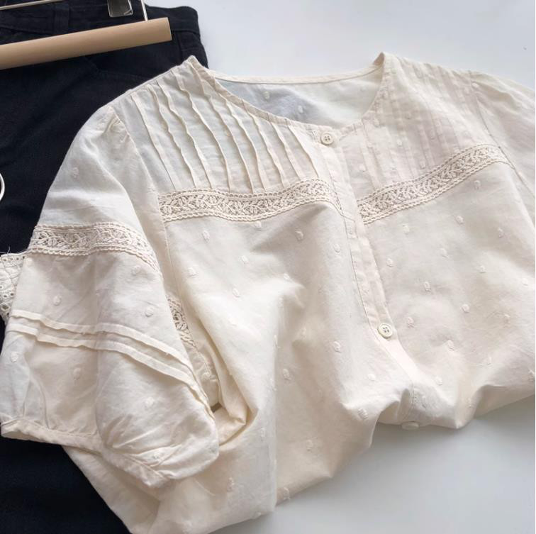 【受注製作】柔らかい綿製トップス・ブラウス　ｋ0983