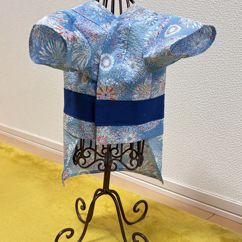 犬服 ハンドメイド浴衣 リップル生地Sサイズ 犬服 浴衣<金魚柄ピンク> ペット服・アクセサリー M'sDog 通販