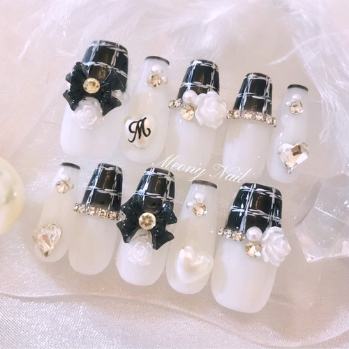 No.80 オーダー ♡ ローズ バラ チェック 柄 リボン フレンチガーリー