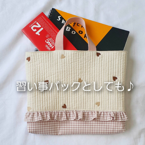 再販×3】ハートヌビフリルレッスンバッグ(ミニ) #イブル#入園入学