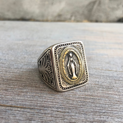 ヴィンテージ風 マリア 聖母マリア マリア様 モチーフ リング 指輪