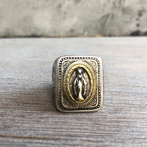 ヴィンテージ風 マリア 聖母マリア マリア様 モチーフ リング 指輪