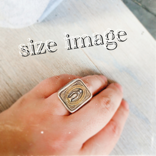 ヴィンテージ風 マリア 聖母マリア マリア様 モチーフ リング 指輪