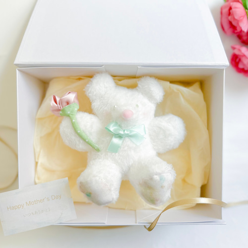 白猫（White Cat）のミニぬいぐるみ 14cm バックチャーム付き