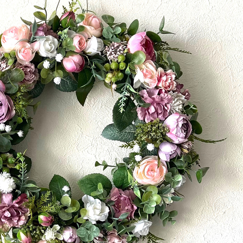 sold ☆森のリスさんリース☆アーティフィシャルフラワー 24cm×25cm