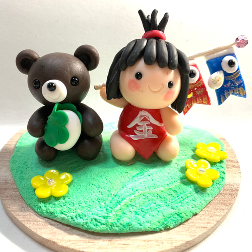☆金太郎ちゃんとクマちゃんうさぎちゃん(受注生産) 樹脂粘土 ☆金太郎ちゃんとクマちゃんうさぎちゃん(受注生産) 樹脂粘土