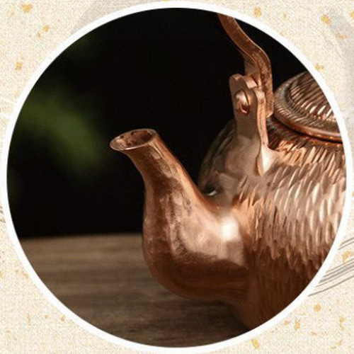 500ml 純銅 急須 ティーポット ポット 湯沸かし 湯沸 水次 ヤカン 銅之