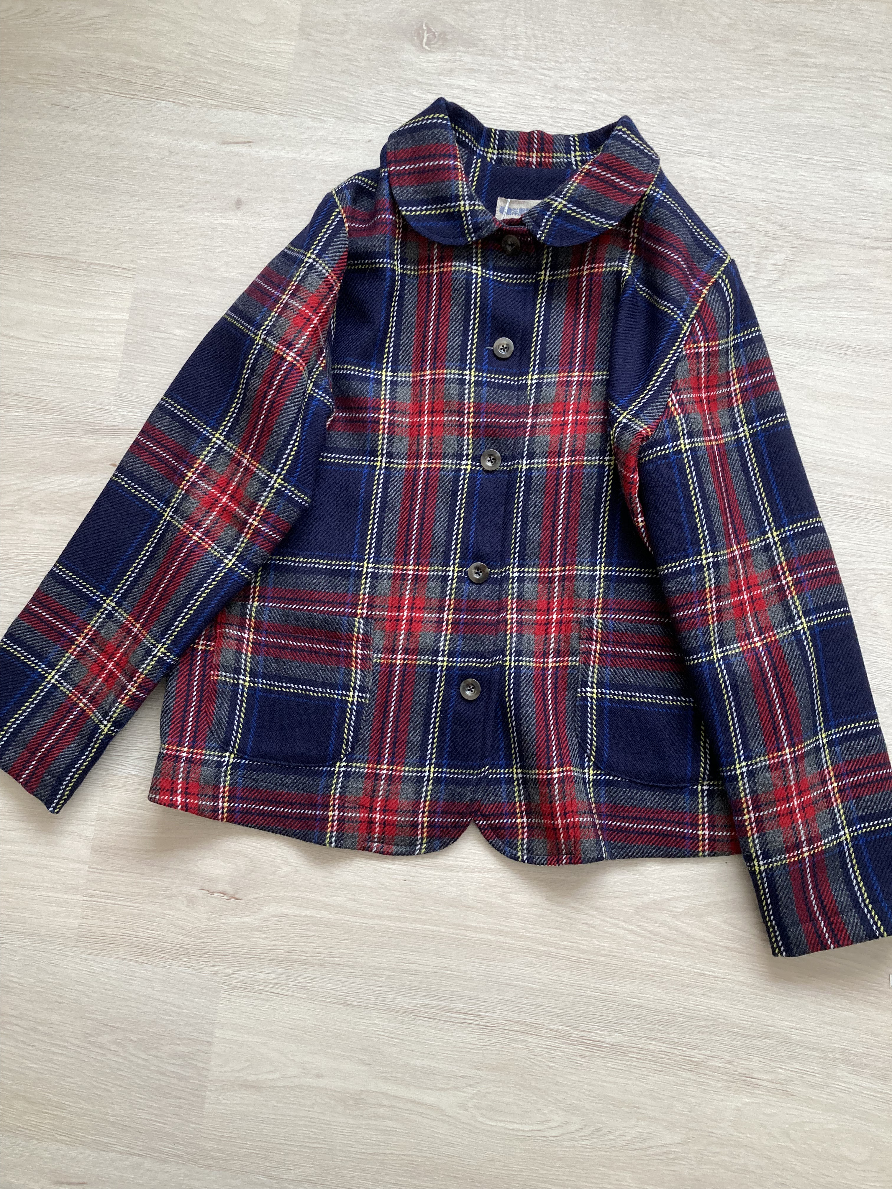 チェック丸襟ジャケット