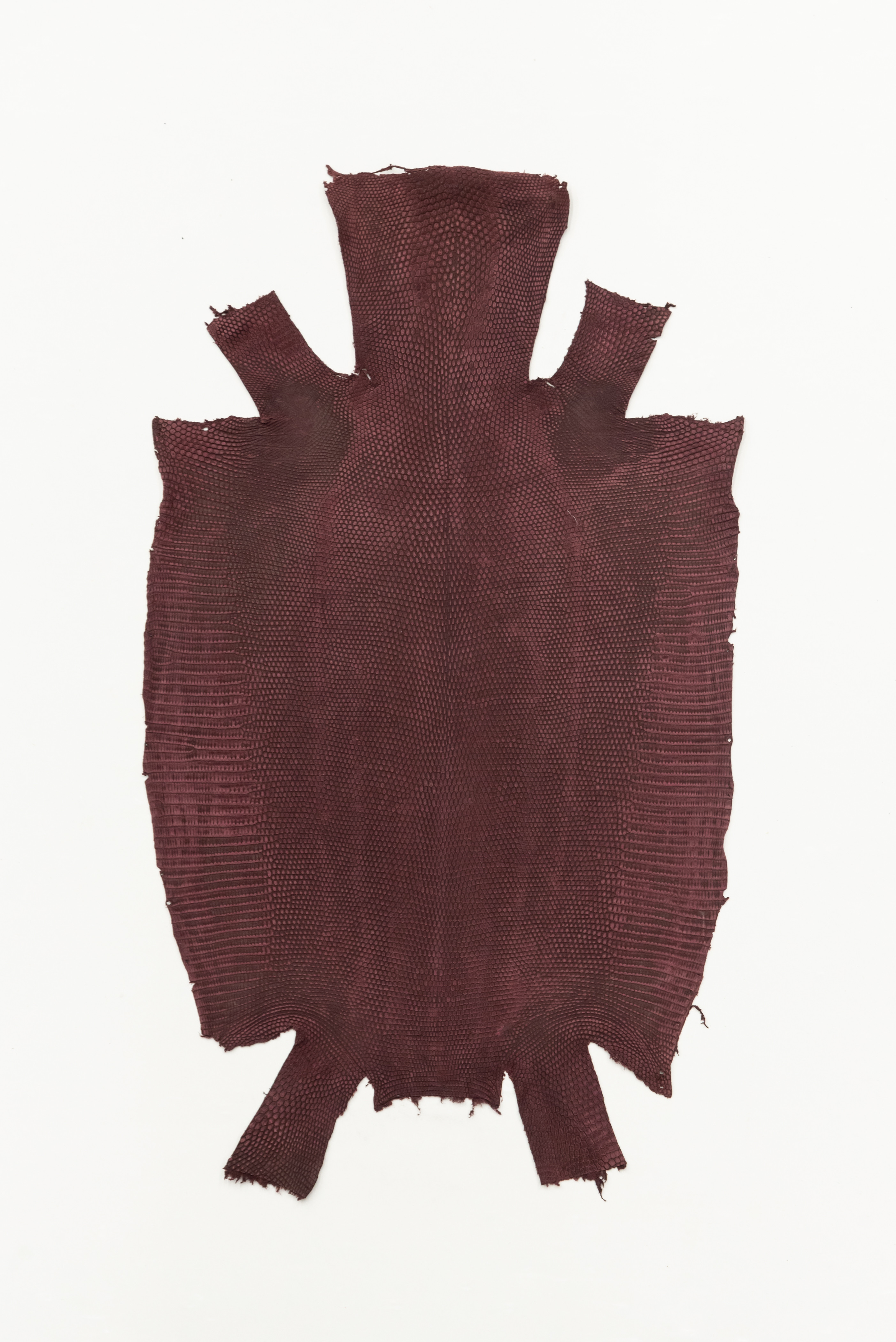 リザード革　ヌバックボルドー　フロントカット