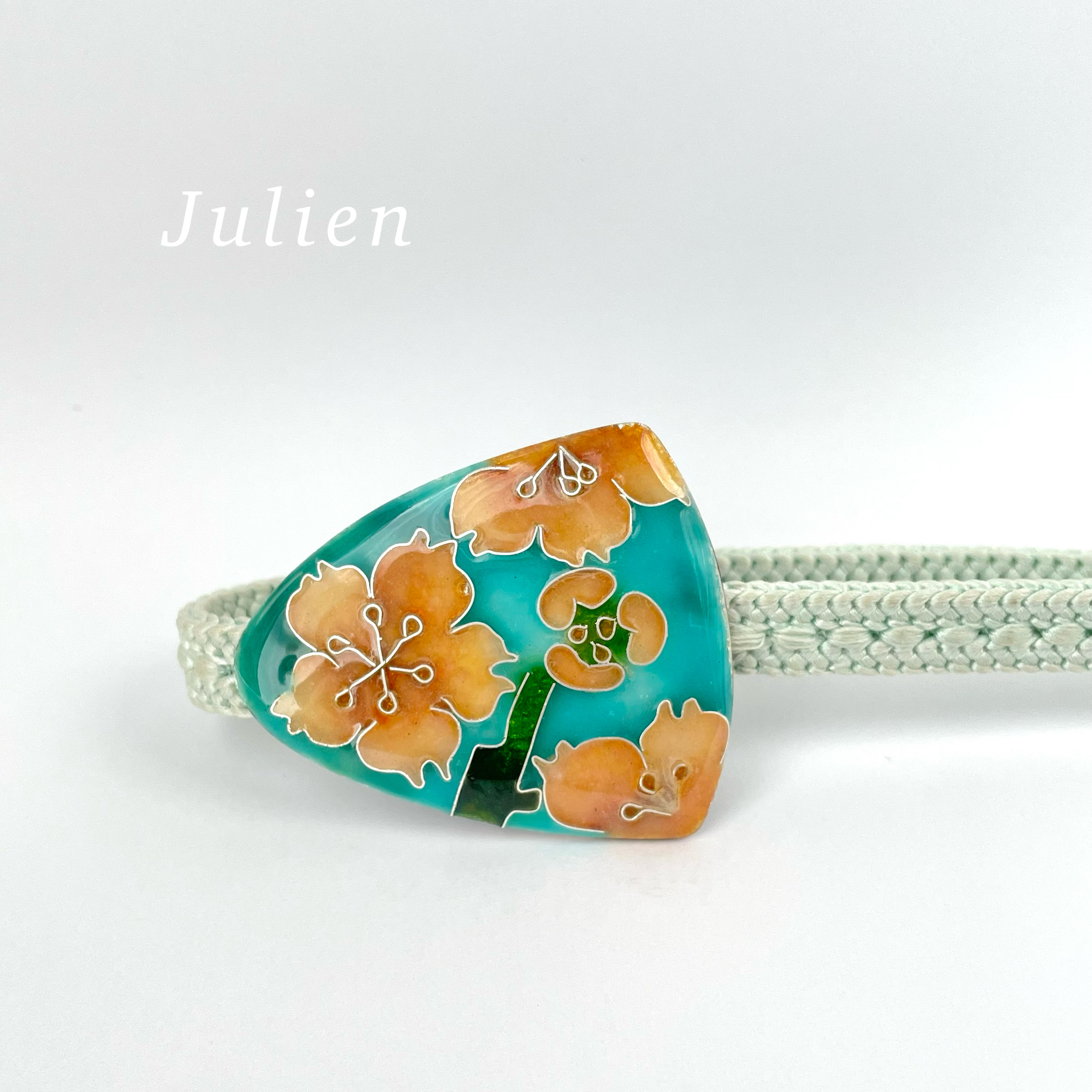 有線七宝焼帯留め   (795)