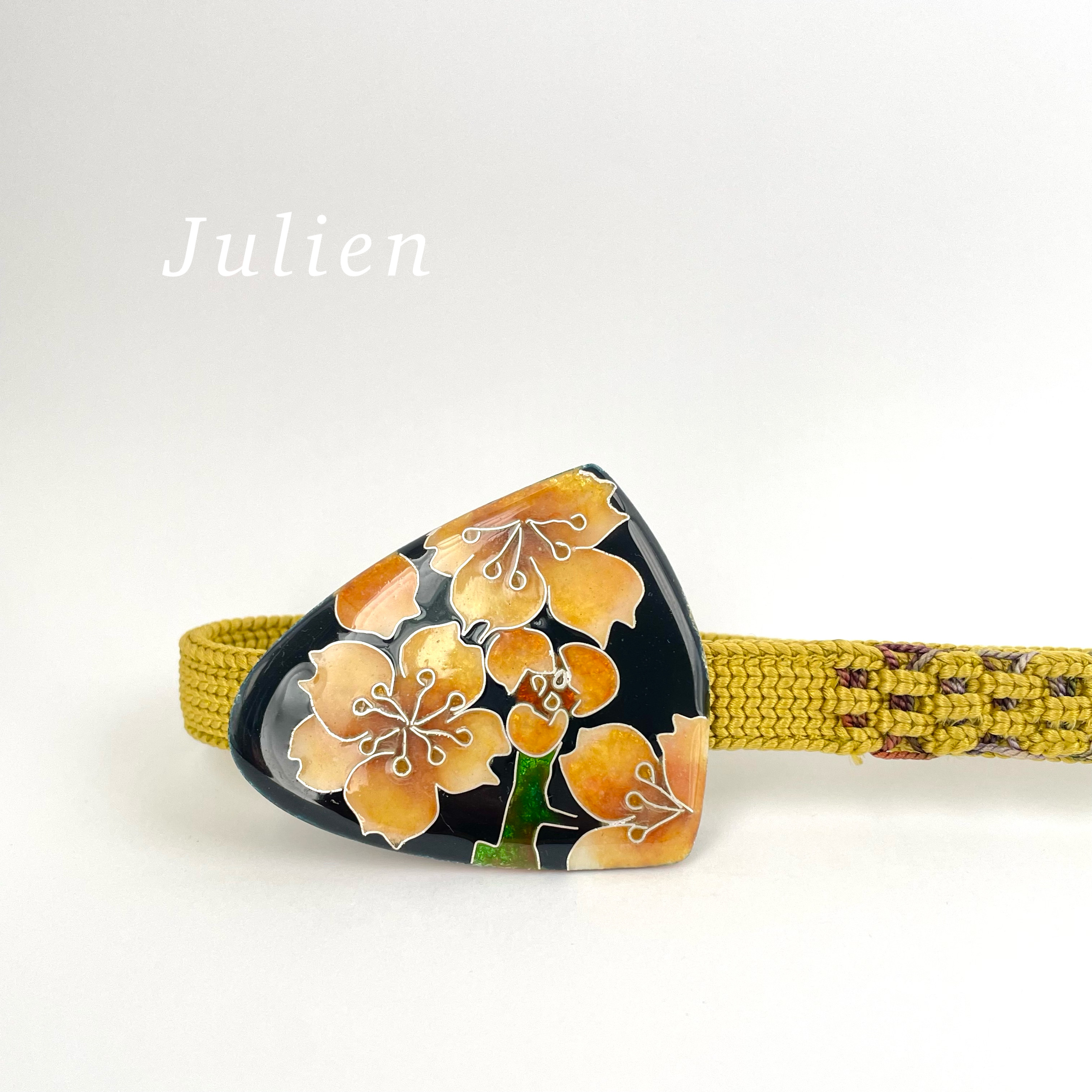 有線七宝焼帯留め  (796)