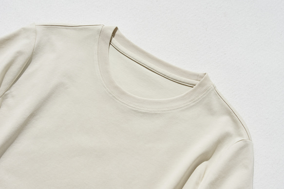 ★サンプルセール　1点のみ★2000円オフ★自慢であるコットンひんやり涼しいTシャツベージュ240521-2M(A11) 2枚目の画像