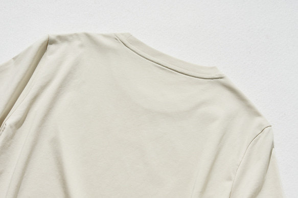★サンプルセール　1点のみ★2000円オフ★自慢であるコットンひんやり涼しいTシャツベージュ240521-2M(A11) 7枚目の画像