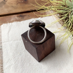 空の記憶|ナチュラルナンバーエイトターコイズのリング 15号|Silver950 5枚目の画像