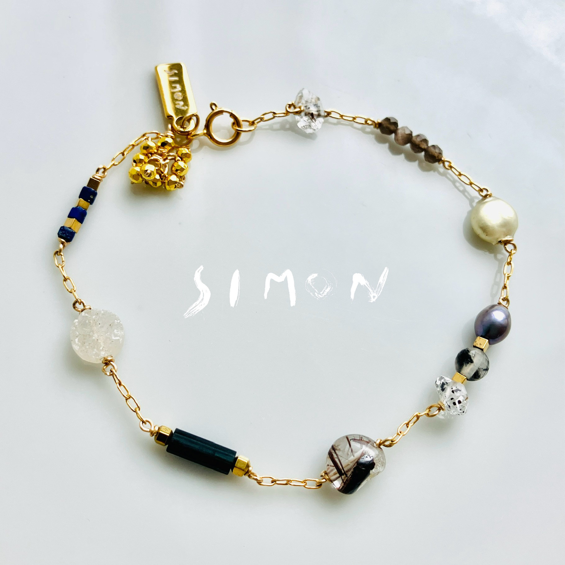 insect charm　虫笛　ブレスレットk１４gf　1点もの