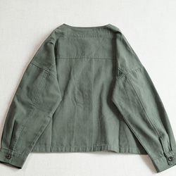 【受注製作】シンプルな薄手ジャケット.綿ブラウス.トップス.コットン 17枚目の画像