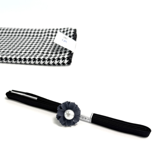 帯揚げ　帯締め　重衿　人気モノトーンコーディ  黒　新品　バイカラー　0911③ 帯揚げ 帯締め 重衿 半衿 ランクUP コーディ モノトーン 新品