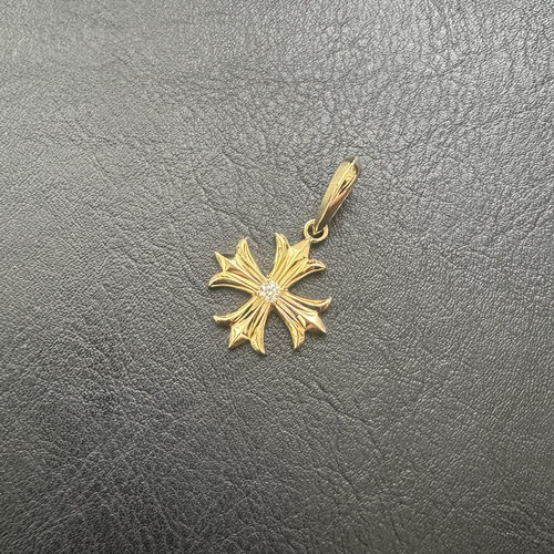 受注生産】K18 ゴールド メンズ ペンダントトップ クロス 喜平対応