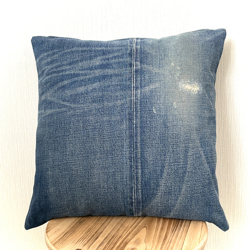 ヴィンテージ デニムクッションカバー ハンドメイド ジーンズ リメイク